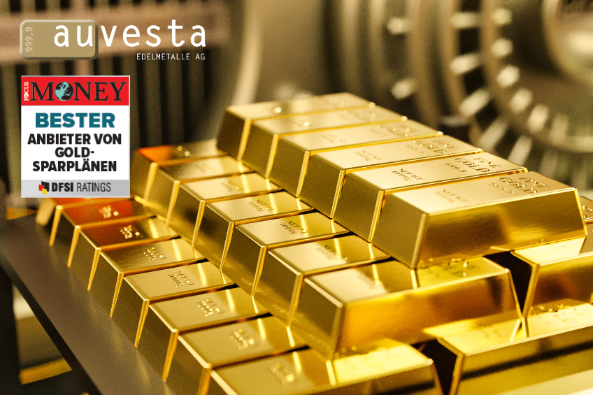 Auvesta Edelmetalle AG belegt auch 2024 Bestplatzierung im FOCUS-MONEY-Goldsparplan Test